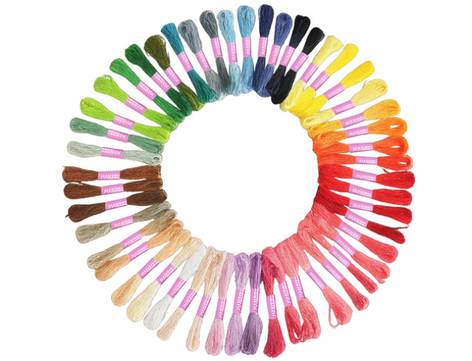 Siuvinėjimo siūlų rinkinys (50vnt)