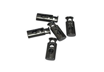 Metal stopper - locking device 2 holes Darkened nickel