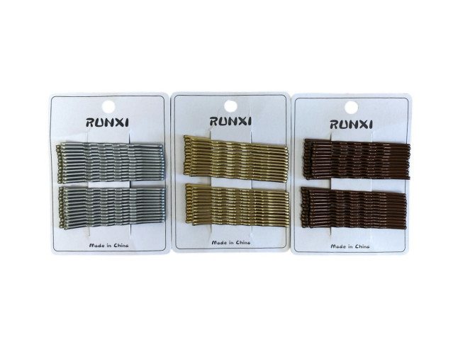 Metal hair pins 24pcs | 3 colours