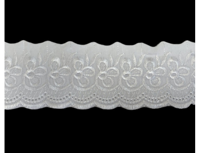 Cotton lace 85mm White