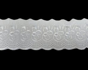 Cotton lace 85mm White