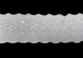 Cotton lace 85mm White