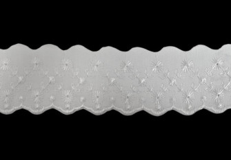 Cotton lace 60mm White