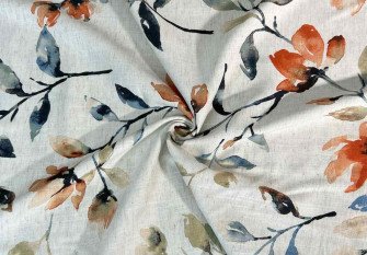 Linas su viskoze Oranžinės gėlės