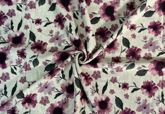 Linas su viskoze Bordo gėlės