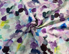 Linen with viscose Purple spots