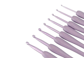 Aluminium pouch set with plastic handle Lilac