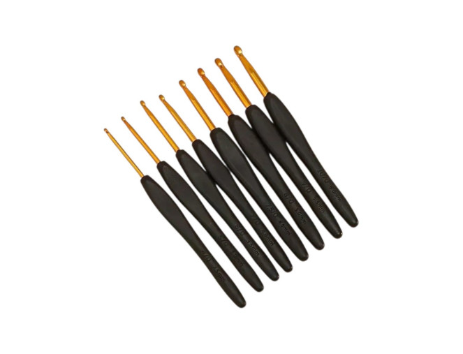 Aluminium pouch set with plastic pouch 8pcs Black