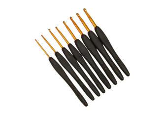 Aluminium pouch set with plastic pouch 8pcs Black