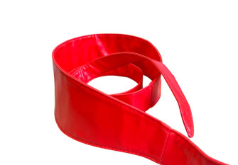 Faux leather belt Red