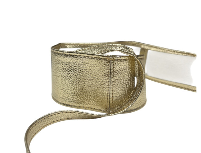 Faux leather belt Gold