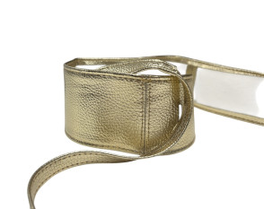 Faux leather belt Gold