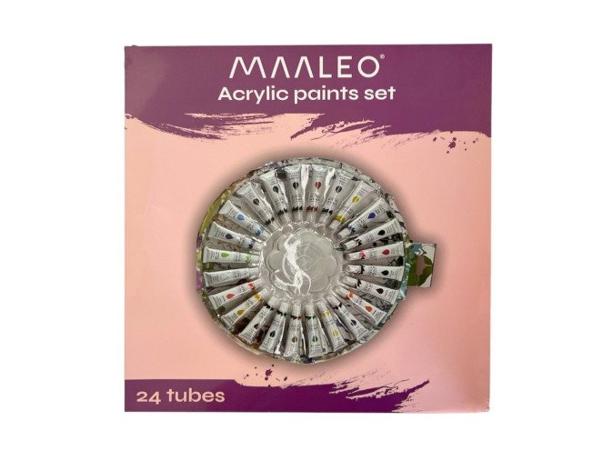 Acrylic paints 24 colours 12ml each pigiau