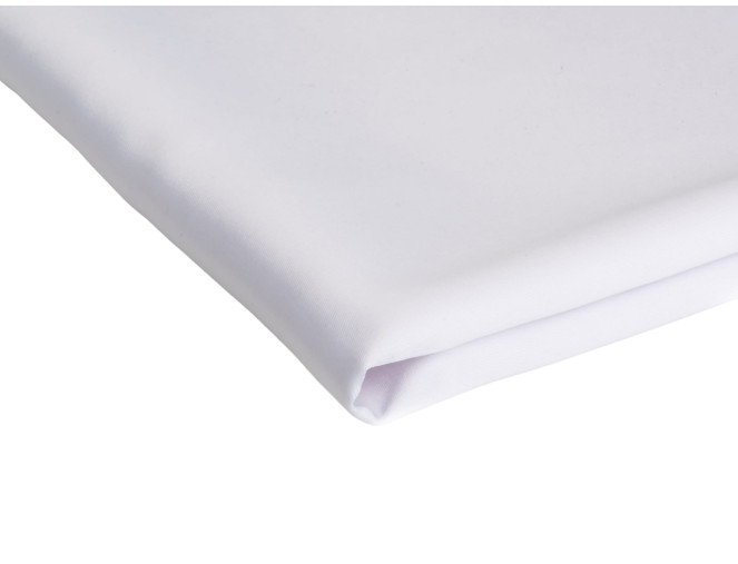 Storesnis atlasinis audinys su elastanu Baltas BROKUOTAS