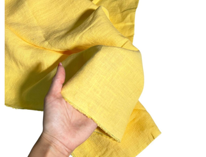 Minkštintas linas Šviesiai geltonas pigiau