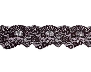 Elastic lace 90mm | Black Elastic lace 90mm | Black