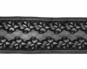 Elastic lace 90mm | Black Elastic lace 90mm | Black
