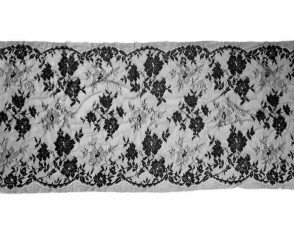 Elastic lace 90mm | Black Elastic lace 90mm | Black