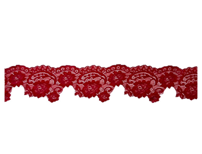 Elastinis nėrinys 95mm Tamsiai raudonas