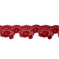 Elastinis nėrinys 95mm Tamsiai raudonas