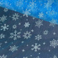Tulle with shiny snowflakes White