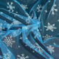 Tulle with shiny snowflakes White pigiau