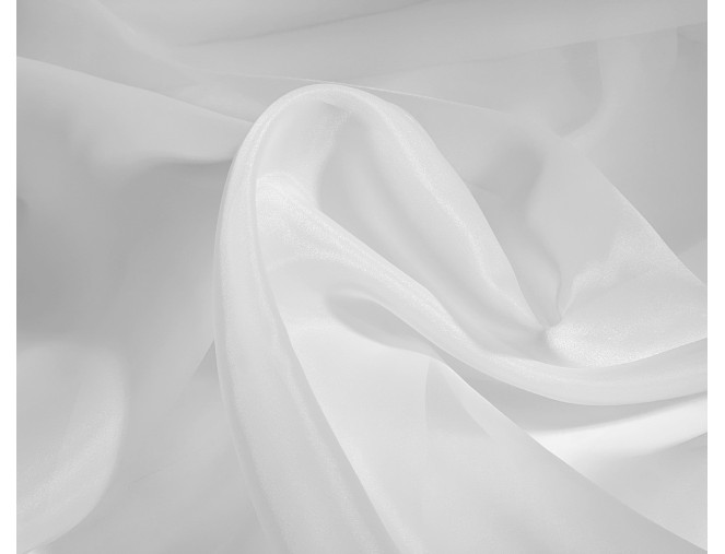 Storesnė organza Balta | 3m plotis pigiau