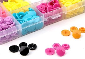Plastic stamps 12mm | 100pcs