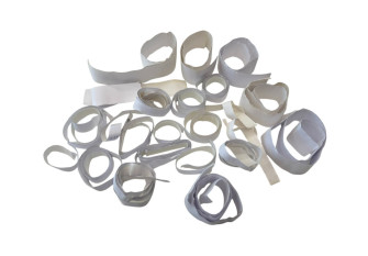 Baltos Velcro juostos su klijais likučių rinkinys Nr. 14
