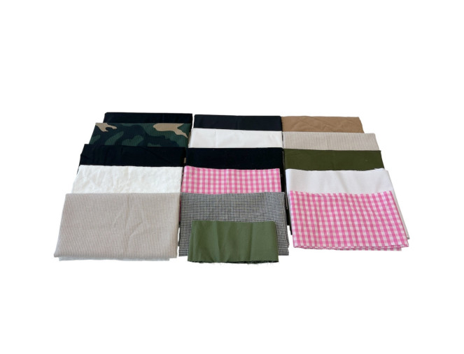 Miscellaneous cotton fabric remnants set No 19