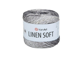 YarnArt Linen Soft 7406 Juoda pilka