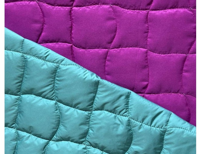 Reversible jacket fabric Mint/purple