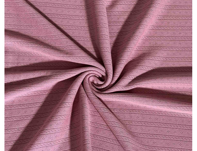 Pointelle cotton Ash pink