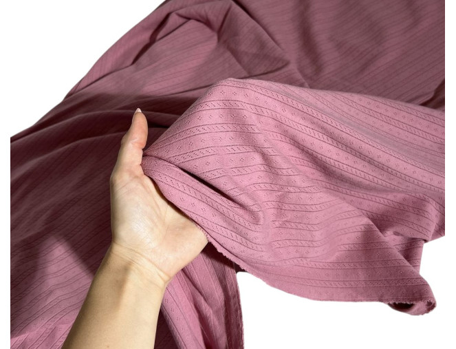Pointelle cotton Ash pink internetu