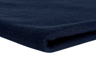 Three-thread terry knitted fabric Dark blue