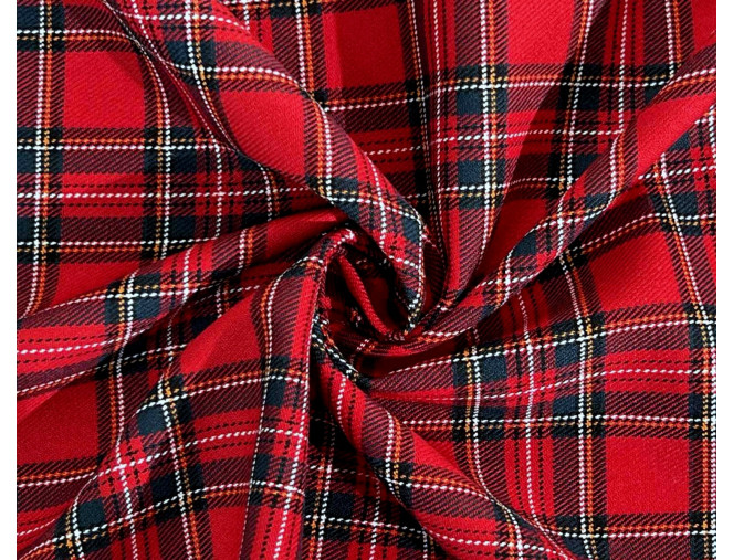 Languotas audinys su elastanu Raudonas