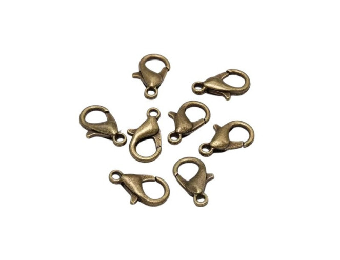Užsegimas - užbaigimo detalė 12 x 6mm Žalvario