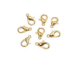 Užsegimas - užbaigimo detalė 12 x 6mm Auksinė 70vnt