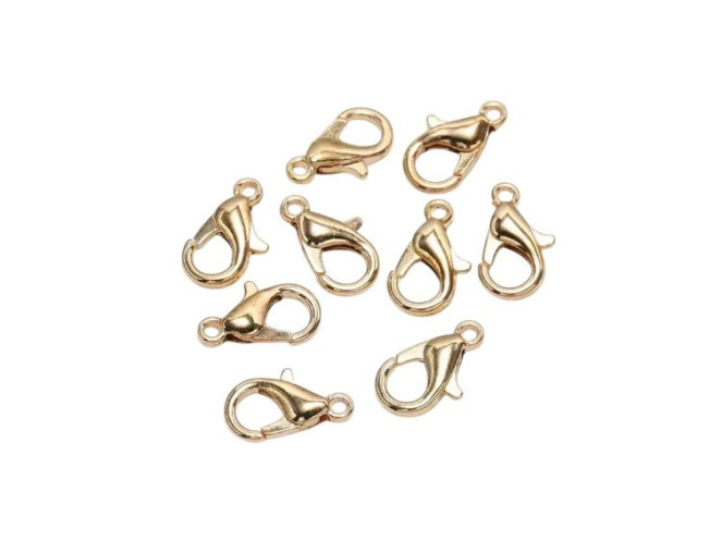Užsegimas - užbaigimo detalė 12 x 6mm Auksinė 70vnt