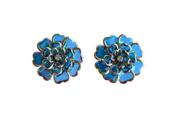 Moteriškos sąsagos Šviesiai mėlynos gėlės