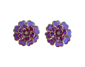 Moteriškos sąsagos Violetinės gėlės