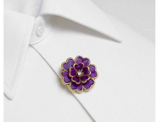 Moteriškos sąsagos Violetinės gėlės pigiau