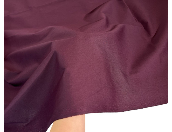 Cotton fabric Snowball Aubergine pigiau