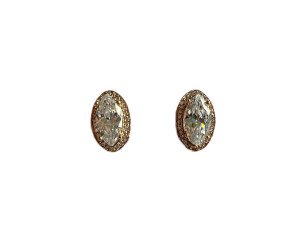 Earrings Round crystals