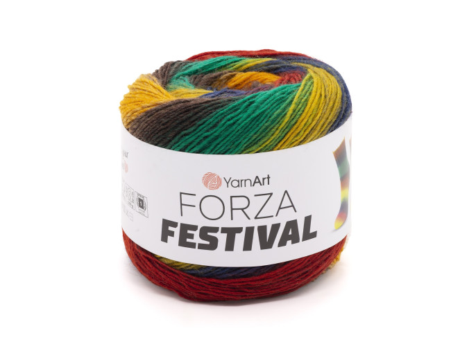 Yarn Art Forza Festival 2912 Tamsiai žalia/mėlyna