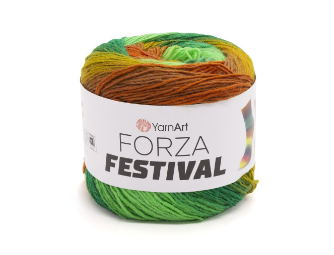Yarn Art Forza Festival 2907 Žalia/ruda