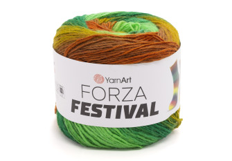 Yarn Art Forza Festival 2907 Žalia/ruda