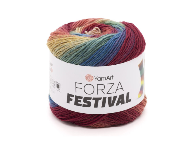 Yarn Art Forza Festival 2904 Bordo/tamsiai mėlyna