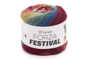 Yarn Art Forza Festival 2904 Bordo/tamsiai mėlyna