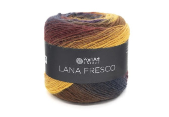 Yarn Art Lana Fresco 8111 Geltona/baklažano